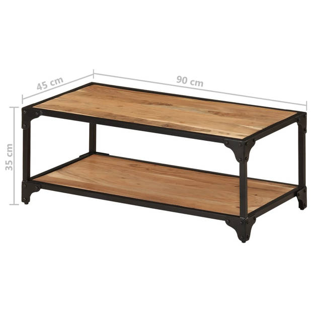 vidaXL Salontafel 90x45x35 cm massief acaciahout