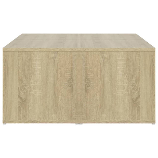 vidaXL Salontafels 4 st 33x33x33 cm bewerkt hout sonoma eikenkleurig