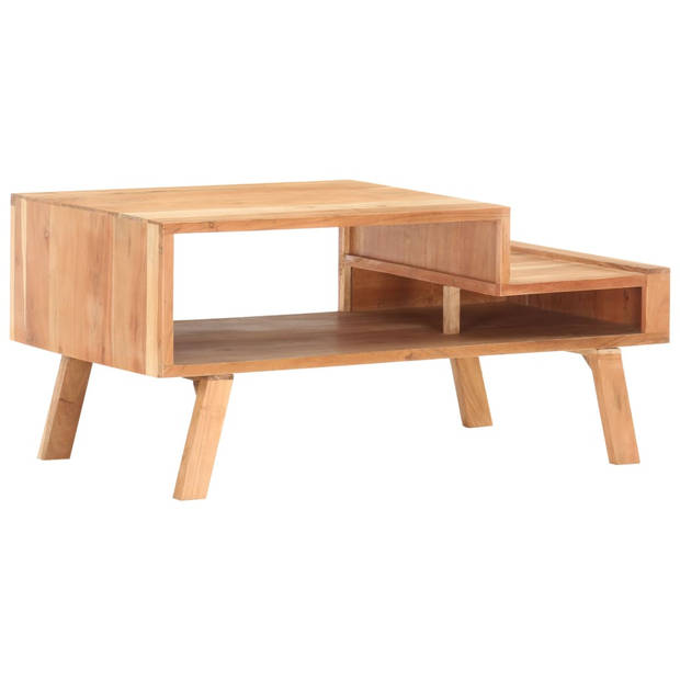 The Living Store Salontafel Massief Acaciahout - 100x50x45 cm - Met Opbergvak