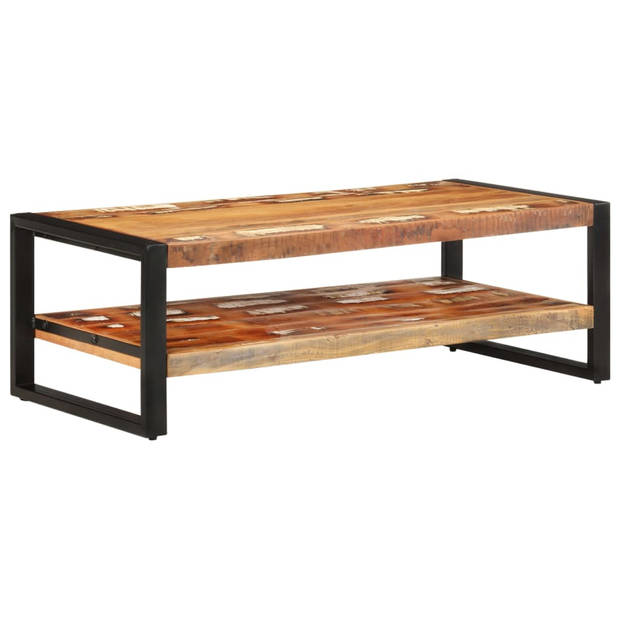 The Living Store Salontafel - Gerecycled hout - 120x60x40 cm - Meerkleurige afwerking