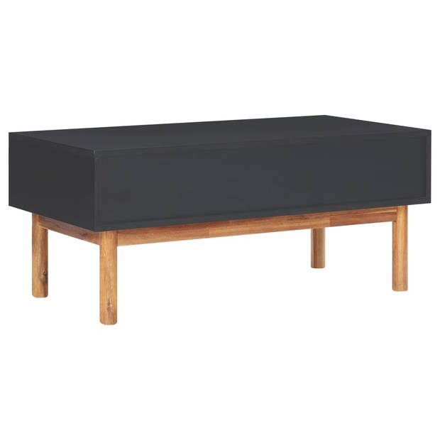 The Living Store Houten Salontafel - Massief Acaciahout - 90 x 50 x 40 cm - Met 2 lades