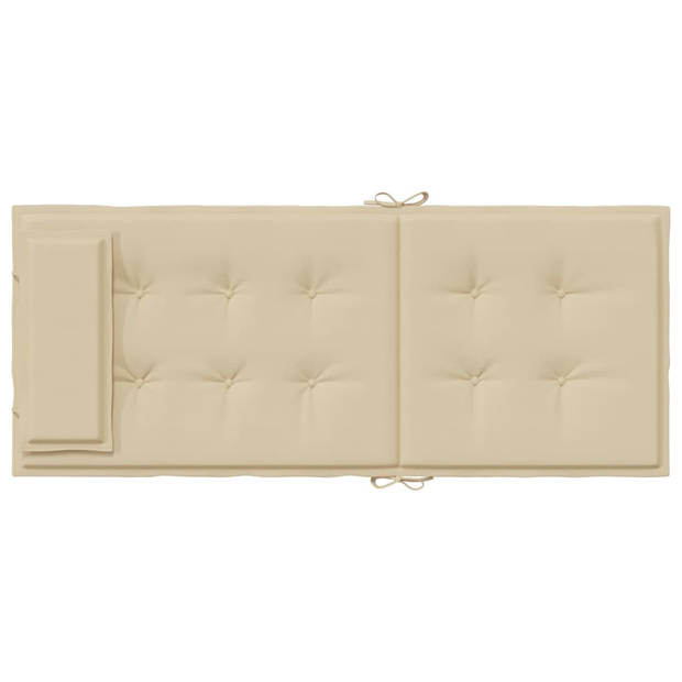 The Living Store Stoelkussen - Hoge rugleuning - 120x50x3cm - Beige - Oxford stof