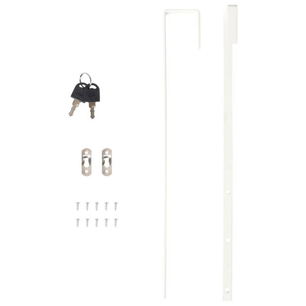 The Living Store Sieradenkast met Spiegel - Zwart - 30 x 8.5 x 90 cm - Duurzaam Hout - Veilig Afsluitbaar
