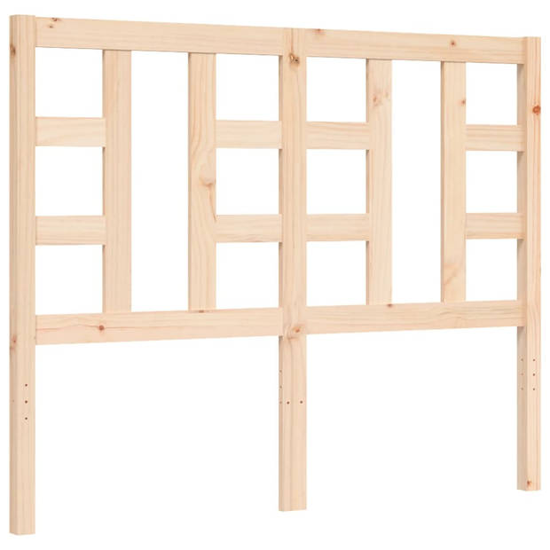 vidaXL Bedframe met hoofdbord massief hout