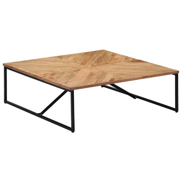 The Living Store Salontafel Massief Acaciahout - 110 x 110 x 36 cm - Handgemaakt - Bruin