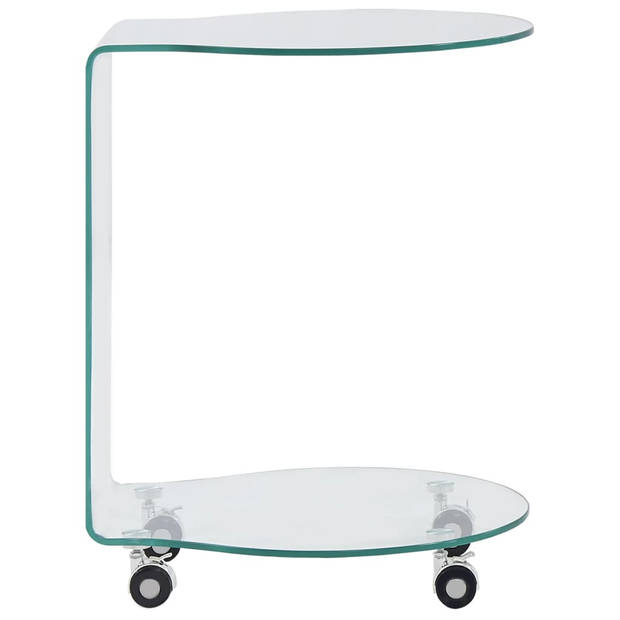 The Living Store Salontafel - Gehard Veiligheidsglas - 45 x 40 x 58 cm - Transparant