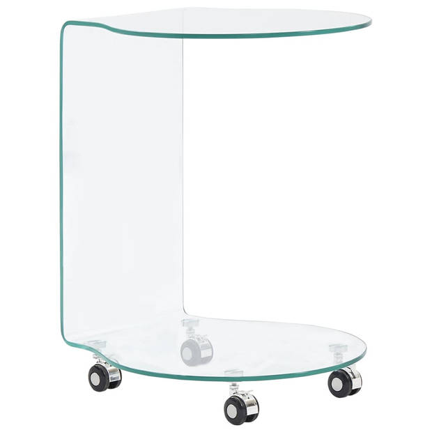 The Living Store Salontafel - Gehard Veiligheidsglas - 45 x 40 x 58 cm - Transparant