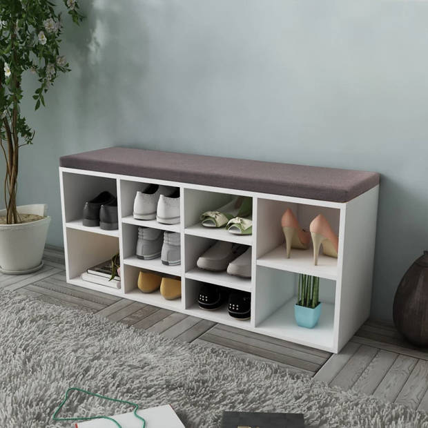 The Living Store Schoenenkast - 103 x 30 x 48 cm - Stijlvol design met 10 vakken - Hoogwaardige materialen -