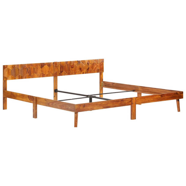 vidaXL Bedframe zonder matras massief hout 200x200 cm