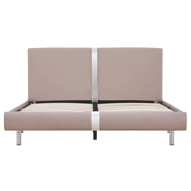 vidaXL Bedframe kunstleer cappuccino 140x200 cm