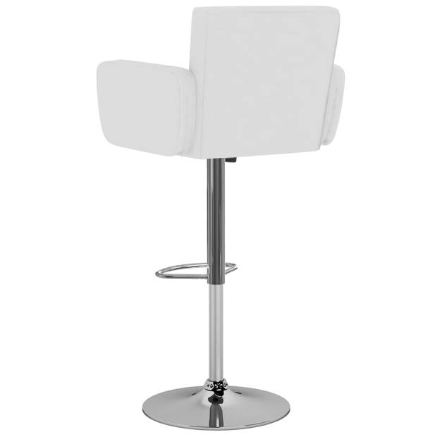 vidaXL Barstoelen 2 st kunstleer wit