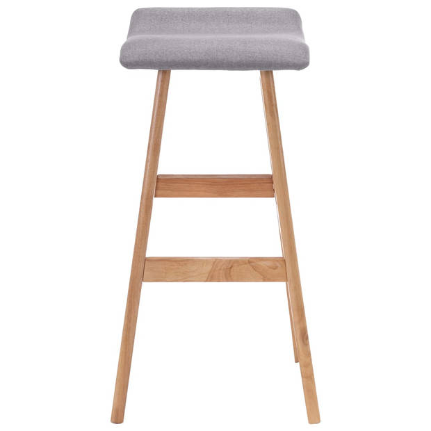 vidaXL Barstoelen 2 st stof lichtgrijs