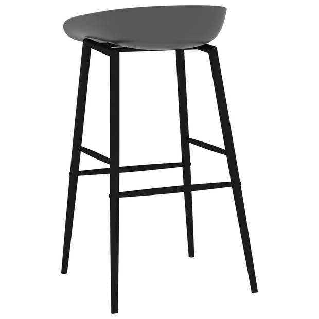 vidaXL Barstoelen 2 st grijs