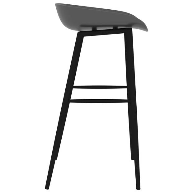 vidaXL Barstoelen 2 st grijs