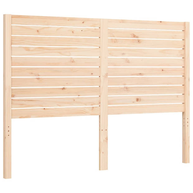 vidaXL Bedframe met hoofdbord massief hout 120x200 cm