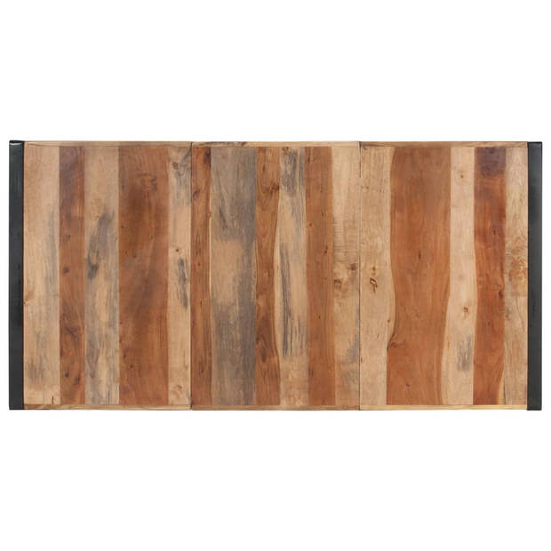 vidaXL Eettafel 180x90x75 cm massief hout met sheesham afwerking