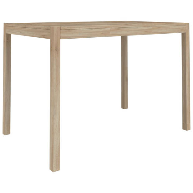 The Living Store Tuintafel Massief Acaciahout - 110 x 70 x 75 cm - Geborstelde afwerking