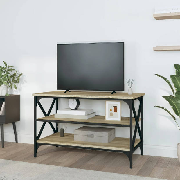 The Living Store TV-Kast - Industrieel - Sonoma Eiken - 80 x 40 x 50 cm