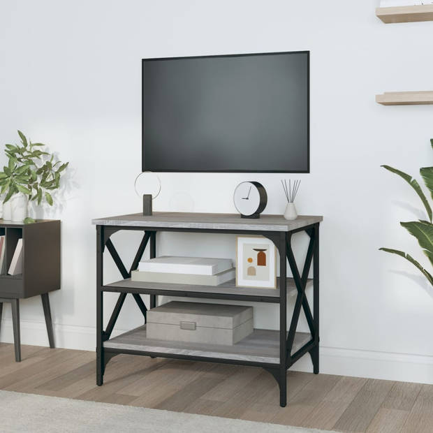 The Living Store TV-meubel - Industrieel - 60 x 40 x 50 cm - Grijs Sonoma Eiken