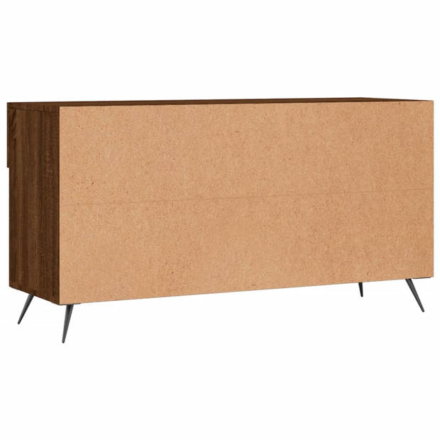 The Living Store Schoenenbank - Bruineiken - 102 x 35 x 55 cm - Duurzaam materiaal - Veel opbergruimte - Stevig blad -