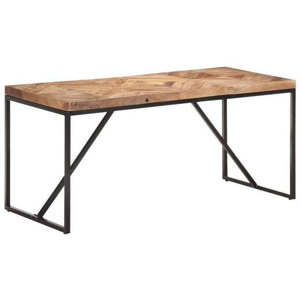 The Living Store Eettafel Industriële Look - Massief Acacia- en Mangohout - 160x70x76cm