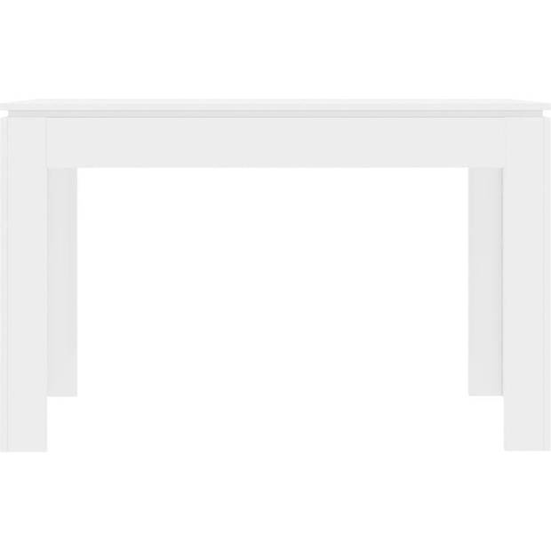The Living Store Eettafel Spaanplaat - 120x60x76 cm - Hoogglans wit