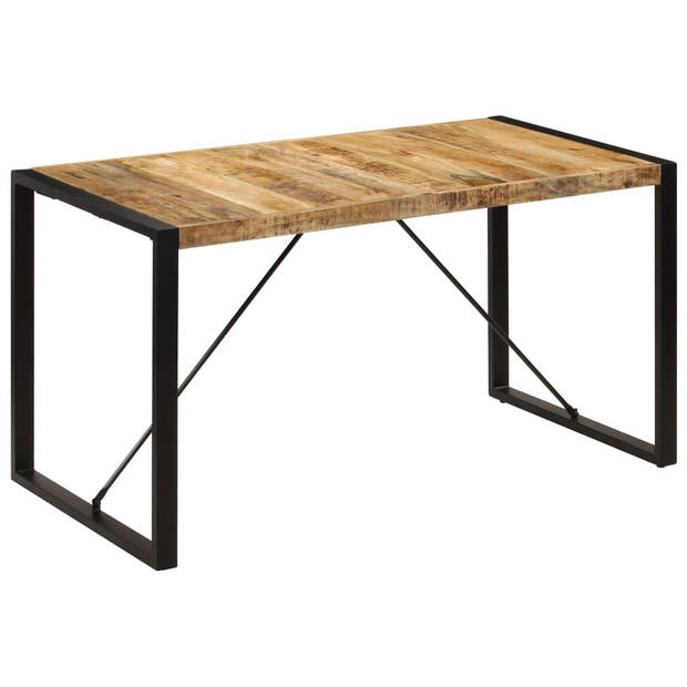 vidaXL Eettafel 140x70x75 cm massief mangohout