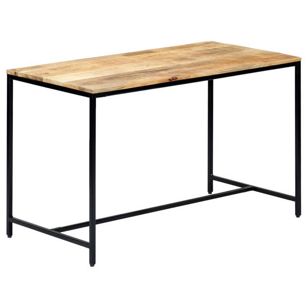 The Living Store Eettafel Rough Mango Wood - 120 x 60 x 75 cm - Industriële stijl