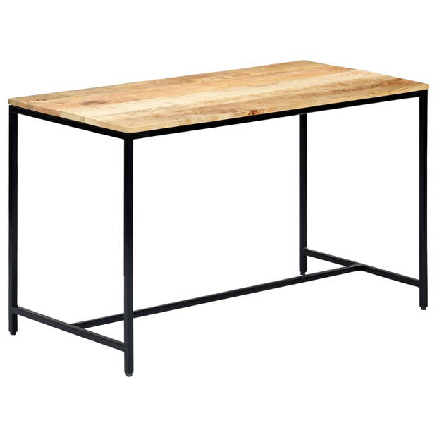 The Living Store Eettafel Rough Mango Wood - 120 x 60 x 75 cm - Industriële stijl