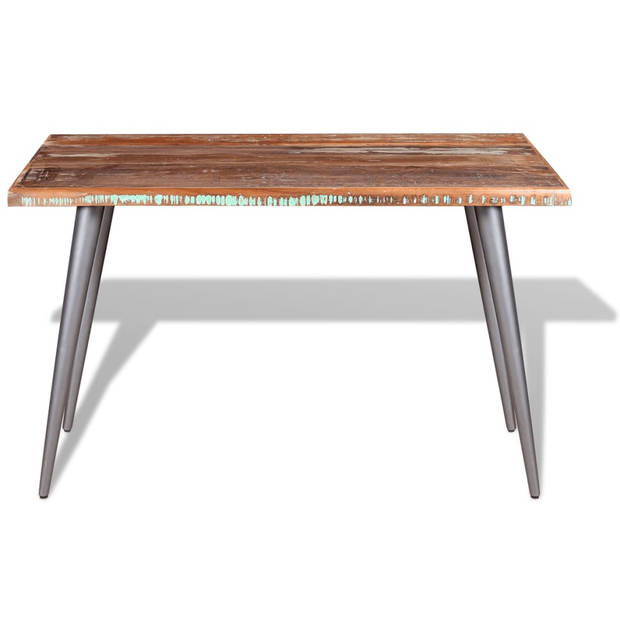 vidaXL Eettafel 120x60x76 cm massief gerecycled hout