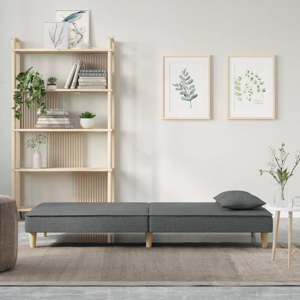 The Living Store Slaapbank Donkergrijs - 200 x 89 x 70 cm - Duurzaam materiaal en verstelbare rugleuning