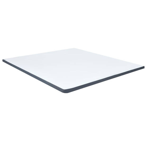 The Living Store Topmatras Boxspring - 200 x 180 x 5 cm - Traagschuim - Wit/Donkergrijs