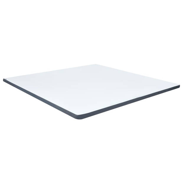 The Living Store Topmatras - Boxspring - 200 x 200 x 5 cm - Huidvriendelijke hoes - Traagschuim - Wit/Donkergrijs