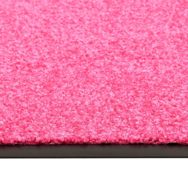 The Living Store Deurmat - Binnen- en buitenmat - 180 x 20 cm - Roze - Anti-slip PVC