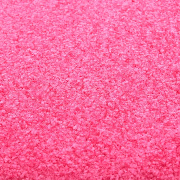 The Living Store Deurmat Binnen/buitenmat - 150 x 90 cm - Roze - Polyamide - Anti-slip PVC