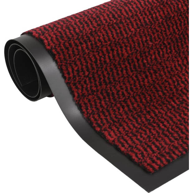 The Living Store Droogloopmat - Rood - 90 x 150 cm - Getufte stof - Anti-slip achterkant