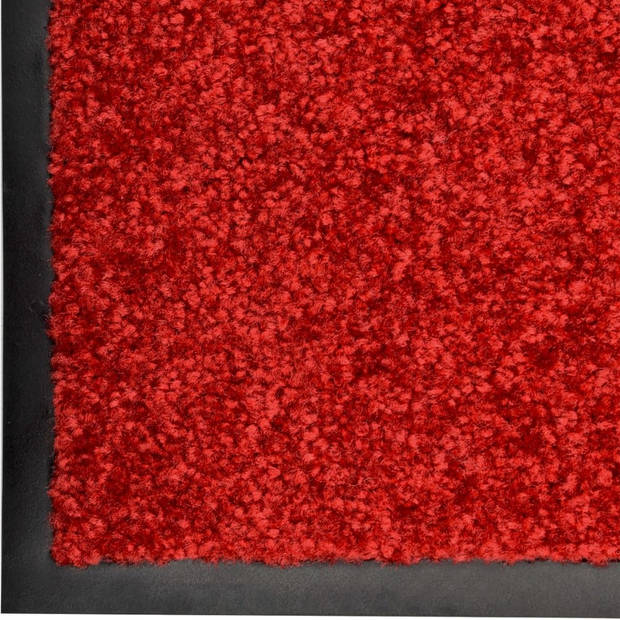 The Living Store Deurmat - Binnen/buitenmat - 90 x 60 cm - Rood - Anti-slip