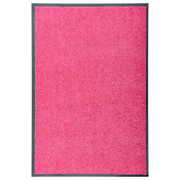 The Living Store Roze Deurmat - 90 x 60 cm - Anti-slip PVC Onderkant