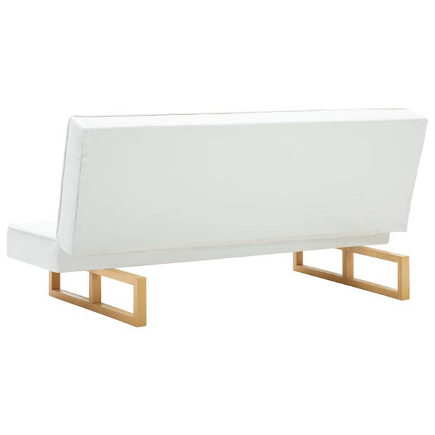 The Living Store Bedbank Kunstleer - 157 x 81 x 74.5 cm - Wit