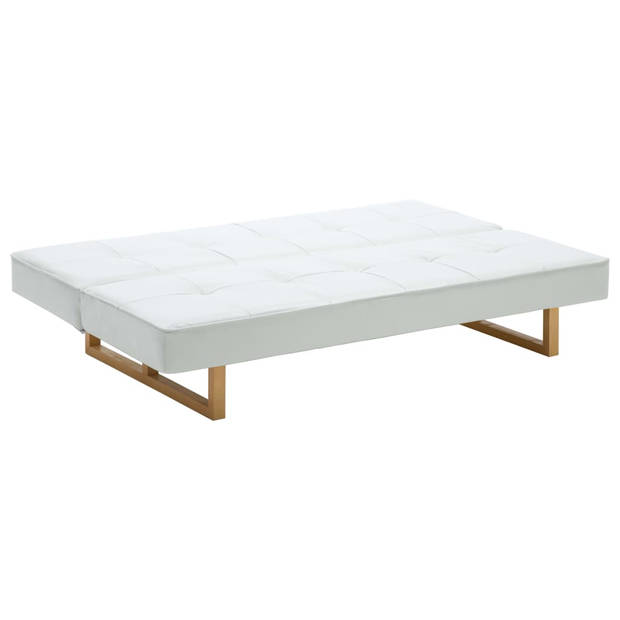 The Living Store Bedbank Kunstleer - 157 x 81 x 74.5 cm - Wit