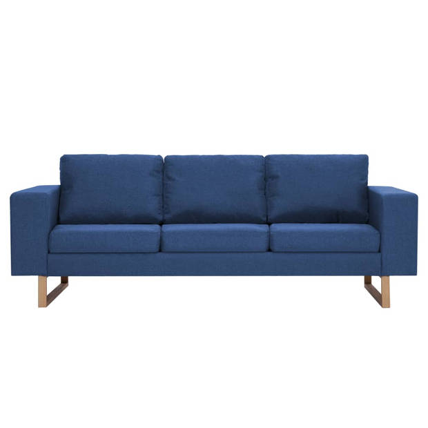 The Living Store Stoffen Bank - 3-zits - Blauw - 200x82x75cm - Comfortabel en duurzaam