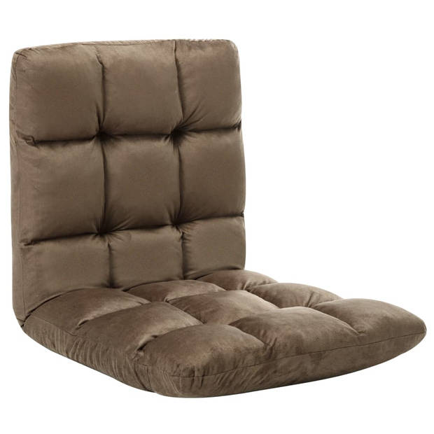 The Living Store vloerstoel Loungebed - Taupe - 100x50x13 cm