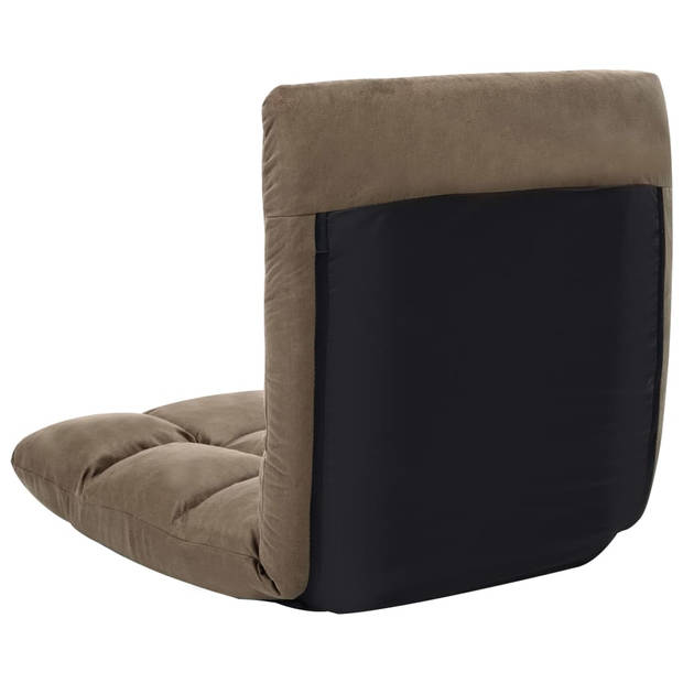 The Living Store vloerstoel Loungebed - Taupe - 100x50x13 cm