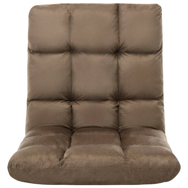 The Living Store vloerstoel Loungebed - Taupe - 100x50x13 cm