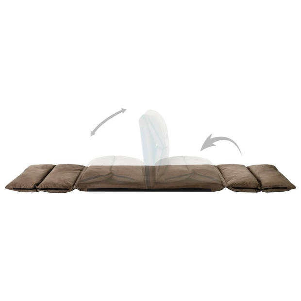 The Living Store Loungebed - Microvezel - Verstelbaar - Inklapbaar - 216x56x9 cm