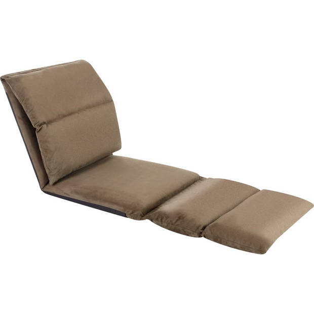 The Living Store Loungebed - Microvezel - Verstelbaar - Inklapbaar - 216x56x9 cm