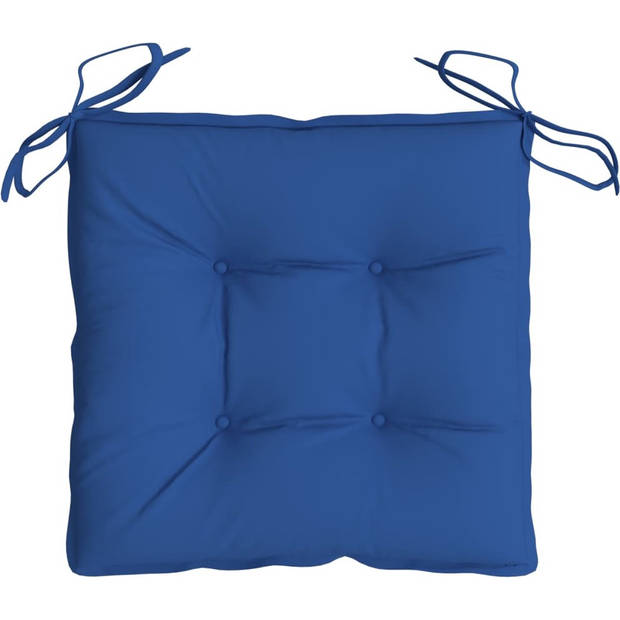 The Living Store Tuinstoelkussens - Blauw - 50 x 50 x 7 cm - Polyester