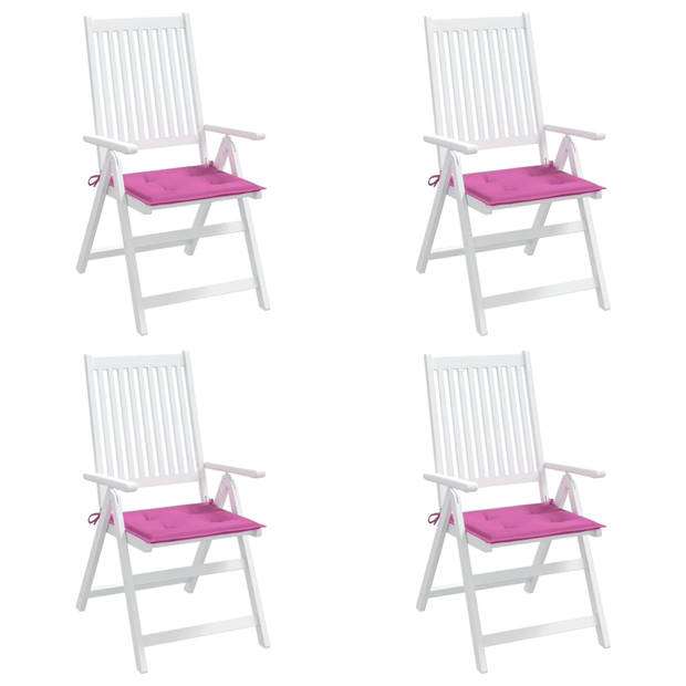 The Living Store Stoelkussens - 40x40x3 cm - Roze - Oxford Stof - Waterafstotend