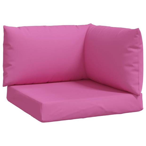 The Living Store Palletkussens - Oxford stof - Zachte vulling - 60x60x8 cm - Roze - Waterafstotend