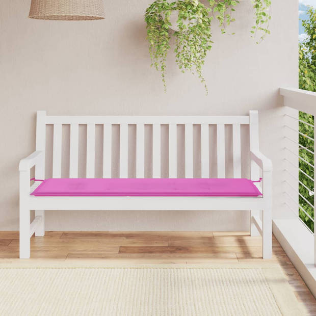 The Living Store Tuinbankkussen - Oxford stof - 150x50x3 cm - Roze